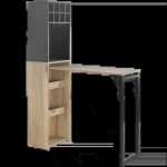 Zoe Space Saving Foldable Bar Unit Without Chairs