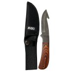 9" Black Knife With Pakkawood Hook Blade