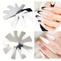 French Smile Cut V-line Shape Nail Art Mold Manicure Edge French Design Stainless Steel Nail Mold