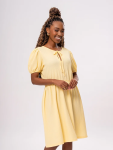 Yellow Puff Sleeve Dress - XL Yellow