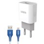 Loopd 1 Port 2.1A Wall Charger Plus 1.2M Lightning Cable White