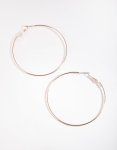 Rose Gold XL Superfine Hoop Earrings