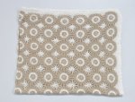 Beige & White Circle Crochet Throw 125X150CM