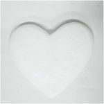 White Resin Heart