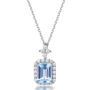 Perfume Bottle Pendant Sterling Silver Topaz Necklace Women Light Luxury