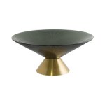 Black & Gold Footed Bowl - Straight