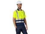 Surveyor Two-tone Hi-viz Reflective Golf Shirt - 5XL Yellow