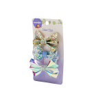 Glitter Sequence Bow Duckclips 3 Pack