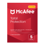 Mcafee Total Protection 5 Devices 2YEAR Subscription - Braintree Shop