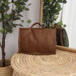Leather Portable Nappy Changing Station Green Safari