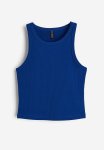 Ribbed Vest Top - Bright Blue