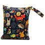 1PC Adorable Black Animals Print Reusable Wet Bag - Keep Your Bag Cute & Convenient Christmas Halloween Thanksgiving Gift