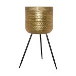 Black & Gold Metal Plant Stand
