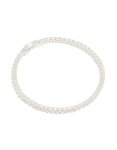 Silver Plated Cubic Zirconia Baguette Tennis Bracelet