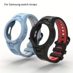 Watch Strap Compatible With Samsung Galaxy Watch 6 5 4 Smart Watch Silicone Case+straps 2-IN-1 For Galaxy 40MM & 44MM