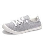 Womens Slip On Shoes Comfort Canvas Sneakers With Low Top Casual Fashion Shoes For Women Walking With Non Slip Rubber Outsole Gr