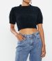 Missguided Women's Petite Chenille T-Shirt - Black