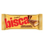 Candy. Bisca Biscuit & Caramel Filled Chocolate Bar 30G