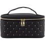 Clicks Black Vanity Bag Glam Rock Quilted With Gold Studs