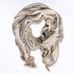 Stripe Print Scarf - Beige Free