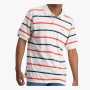 Jeep Multi Stripe Off White Golfer - Off White/oxi Fire / 5XL