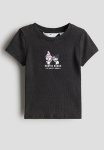 Printed T-Shirt - Dark Grey & Kuromi