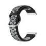 Silicone Sports Strap For Fitbit Versa 3 / Versa 4 - Grey & Black