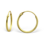 C948/C174-C25281 - Gold Plated 925 Sterling Silver Hoop Earrings 14MM