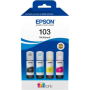 Epson 103 Ecotank 4-COLOUR Multipack. Black 4500 Pages Colour 7500 Pages @ 5% Coverage Each.