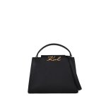 K signature Medium Top Handle -black gold