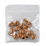 Fashion Hair Plastic Beads Black Swirl