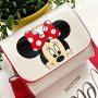 Disney Mickey & Minnie Mouse MINI Crossbody Bag - Waterproof Faux Leather Fashionable Coin Purse With Adjustable Strap