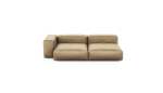 Two Module Chaise Sofa - Velvet - Caramel - 241CM X 136CM