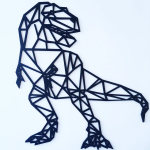Kikki & Frankie Laser Cut Coated Wood Geometric Dino