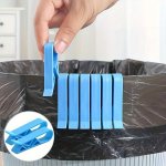 5 10PCS Garbage Bin Clip Blue Trash Can Garbage Bag Fixed Clip Paper Basket Garbage Bag Anti-skid Clip Garbage Bin Side Clip