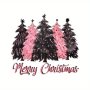 Festive Christmas Trees Heat Transfer Stickers - DIY Iron On Transfers For T-Shirts Jackets And Jeans - Xmas Theme Decorations - Mix Colors -