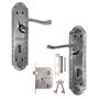 Chrome Plated Door Lock Set With England Design Handles