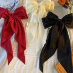 1PC French Satin Bow Spring Clips Elegant Sweet Hairpins Casual Versatile Hair Accessories