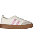 Contrast Stripe White Sneakers - 10 White