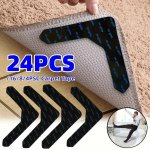 4 8 16 24PCS High Quality Non-slip Anti-drill Carpet Stickers Suitable For Living Room Dining Room Bathroom Rugs Prevent Rugs Fr