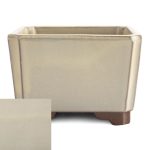 Japanese Glazed Square Container 100 X 100 X 70MM - Cream