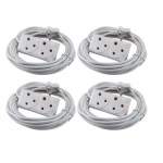 Smte 20M Extension Cord With A Two-way Multi-plug Extension Lead Bulk 4 Pack With Keychain