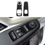 Car Carbon Fiber Window Lift Switch Cover Interior Trim Kit Compatible With Dodge RAM Promaster 1500 2500 3500 2014-2024 2007-20