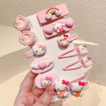 12 Pieces Kawaii Hair Clips For Girls Cartoon Girl Hair Accessories Cute Things For Teen Girl Gifts Kitty