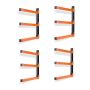 4 Pieces Lumber Storage Rack For Garage Wall Mount Heavy Duty Lumber Rack