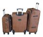 Nexco Luggage Set Of 3 Pu Leather Travel Suitcases 28'24'22' Inch - Brown