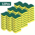12PCS Multifunctional Cleaning Sponge Double-sided Scouring Pad For Household Cleaning Dishwashing Sponge Premium Kitchen Sponge