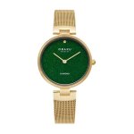 Mineral Basil - Green Dial Ip Gold Ladies Watch V256LHGEMG-DSSD