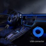 1PC 300CM New Car Ambient Light Cold Light Cable Universal High Brightness LED Decoration USB Contactless El Cold Light Cable Fo