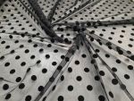 Lacquer Spotted Mesh Flocked